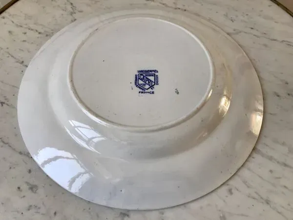 Illustration numéro 3 du produit Plat rond DIgoin Sarreguemines Casino modèle ''Capri'' années 50-60