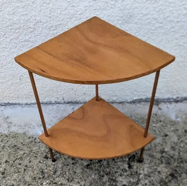 Illustration numéro 3 du produit Paire d'étagères Encoignures 60/70 Design Vintage sellette console