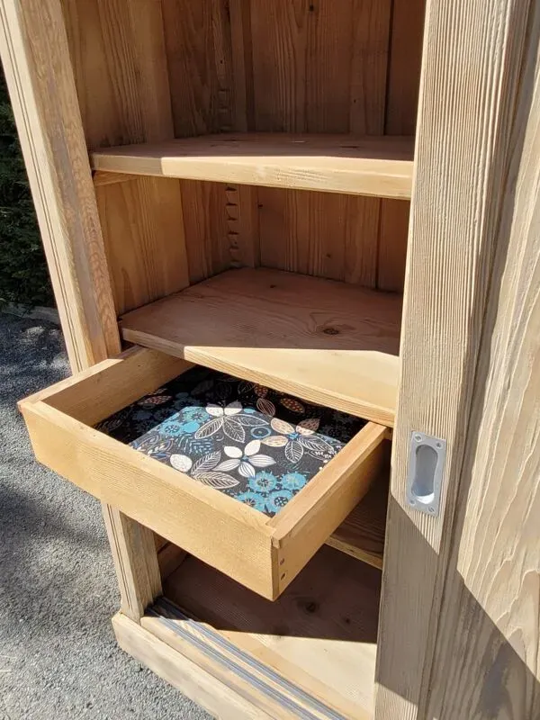 Illustration numéro 3 du produit Meuble de métier comptoir buffet bahut enfilade bois brut