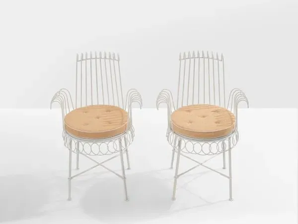 Illustration numéro 3 du produit Mathieu Matégot paire de chaises Cap d’Ail 1950s