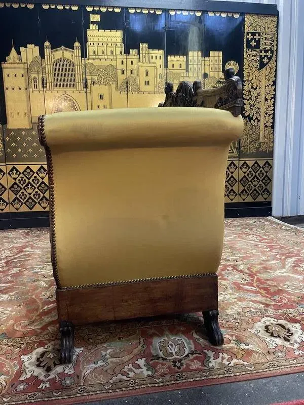 Illustration numéro 3 du produit Banquette époque Restauration en acajou