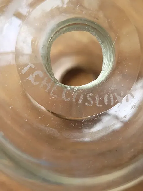 Illustration numéro 3 du produit Pied de lampe chrome et boules en verre dlg J. Adnet