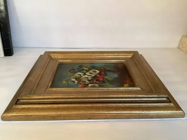 Illustration numéro 3 du produit Tableau bouquet de fleurs huile sur carton