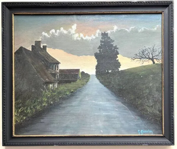 Illustration numéro 3 du produit Chaumière de Flandre, Huile sur carton, G. Maerten XXe