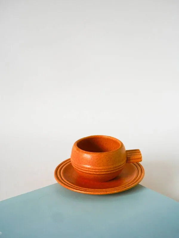 Illustration numéro 3 du produit Paire de déjeuners en grès, Made in France, 1970