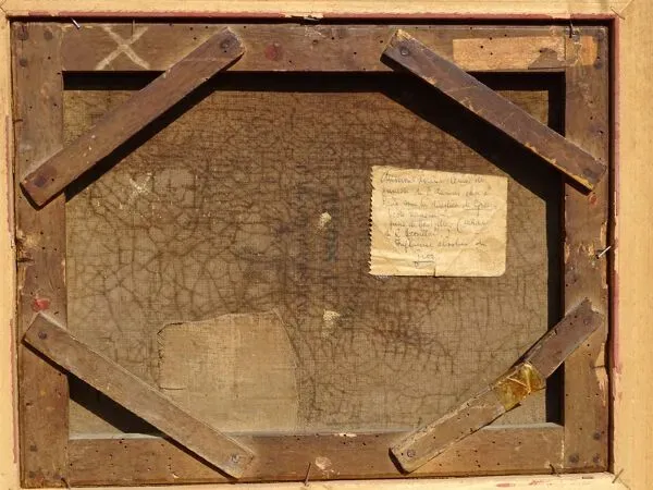 Illustration numéro 3 du produit Tableau Ancien Ecole Hollandaise Campagne et Paysans