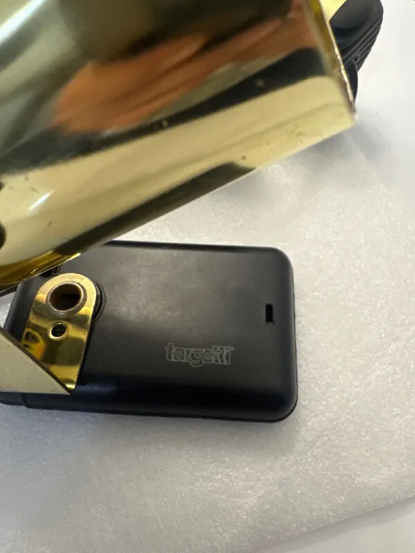 Illustration numéro 3 du produit Paire de spots Targetti dorés orientables – design vintage italien – c