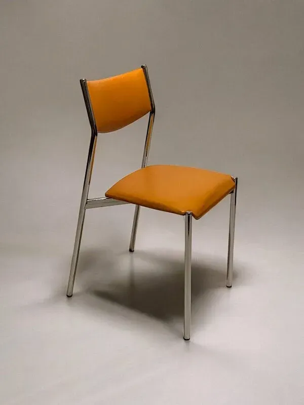 Illustration numéro 3 du produit 4 chaises tubulaires chromées, France, Italie 1970