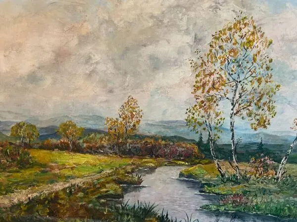 Illustration numéro 3 du produit Paysage aux bouleaux signé Billeque