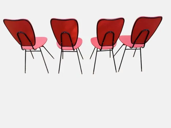 Illustration numéro 3 du produit Suite de 4 chaises vintage