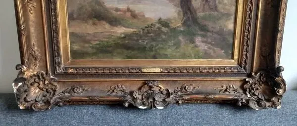 Illustration numéro 3 du produit Tableau ancien fin XIXème - R Verdun (1873-1954) - Environs de Menton