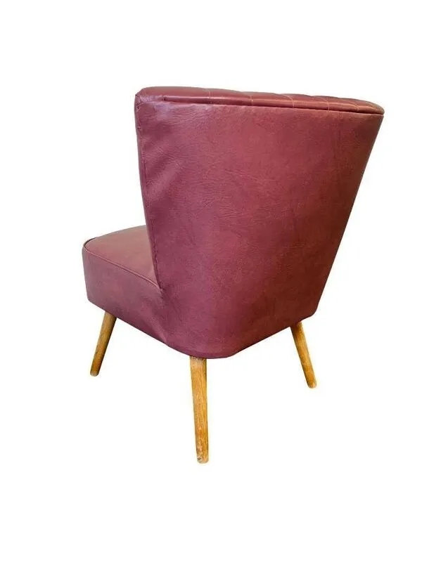 Illustration numéro 3 du produit Fauteuil cocktail vintage rose / fauteuil une place / fauteuil rétro