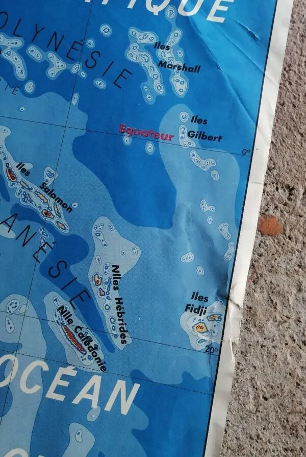 Illustration numéro 3 du produit Carte scolaire vintage mdi Océanie - Amérique du Sud.