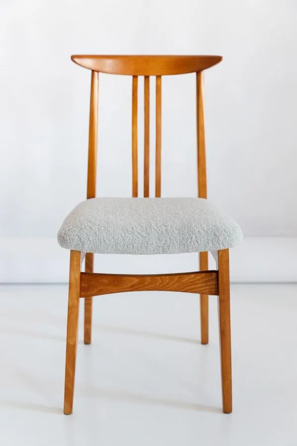 Illustration numéro 3 du produit Chaise en lin bouclé du milieu du siècle, conçu par M. Zielinski, Europe, années 1960