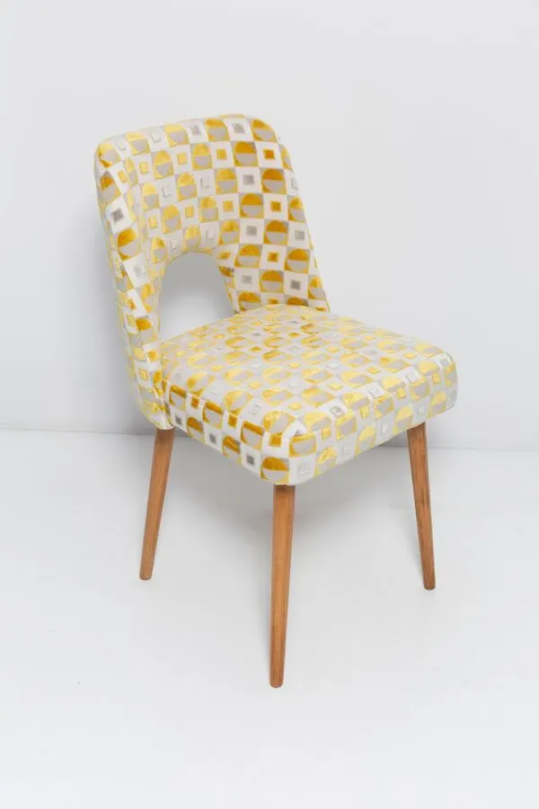 Illustration numéro 3 du produit Chaise Shell jaune moutarde du milieu du siècle, 1960s