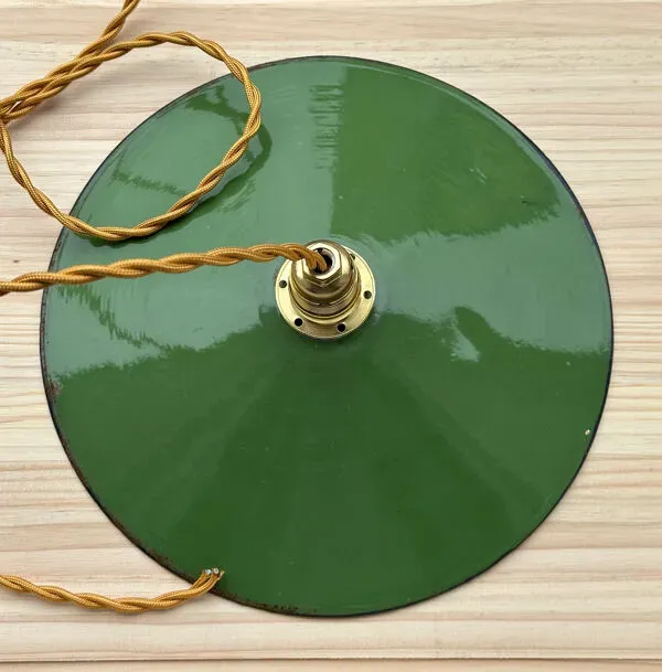 Illustration numéro 3 du produit Paire de suspensions en tôle émaillée verte