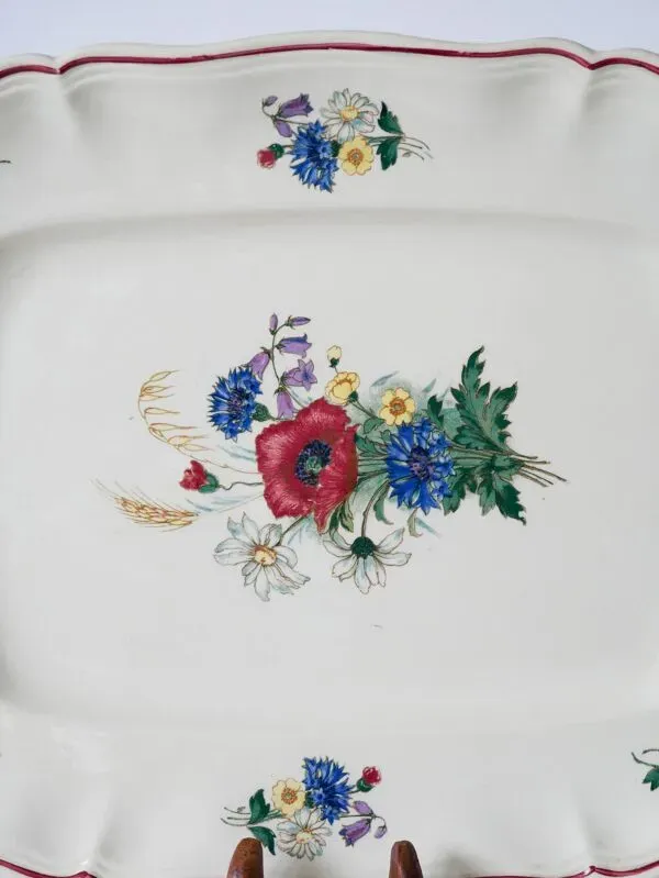 Illustration numéro 3 du produit Plat rectangulaire Digoin Sarreguemines modèle Agreste, 1960