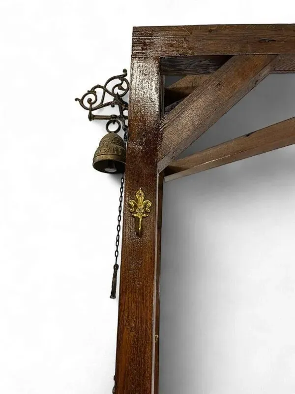 Illustration numéro 3 du produit Bar haute vintage en bois / comptoir / meuble bar avec cloche