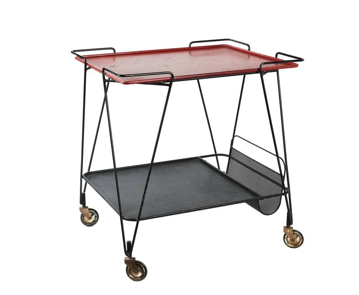 Illustration numéro 3 du produit Table d’appoint • Desserte Vintage • 1ère Édition • Mathieu Matégot • 1952