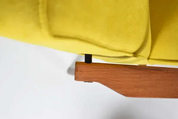 Illustration numéro 3 du produit Fauteuil d’origine « FOX », designer Henry Lis, années 1970, entièrement restauré, jaune