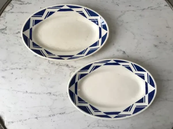 Illustration numéro 3 du produit Duo de raviers Badonviller Courtilles art déco années 30