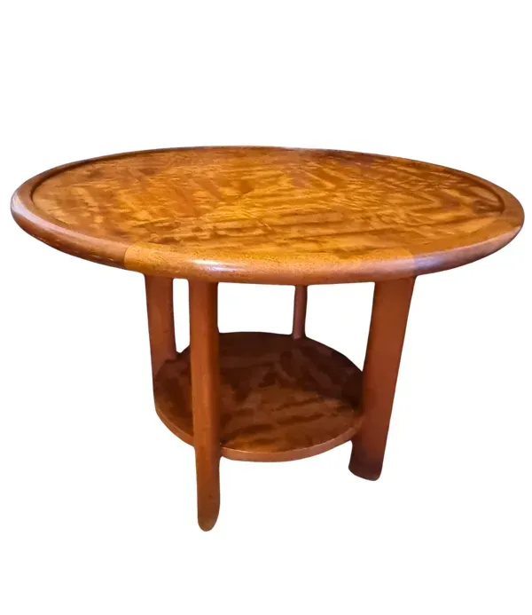 Illustration numéro 3 du produit Grande table basse ronde Majorelle Nancy, double plateau (90 cm)