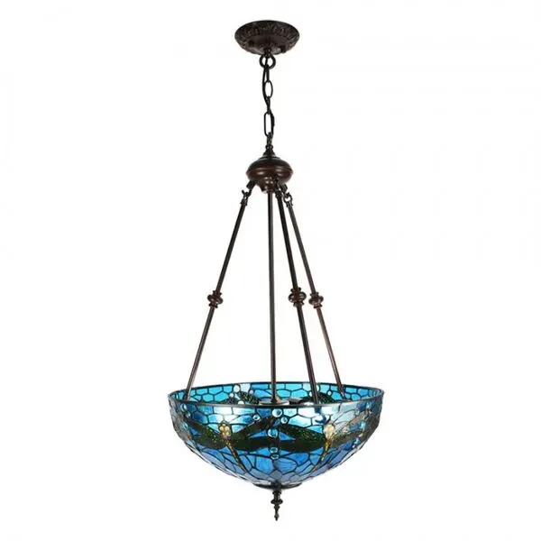 Illustration numéro 3 du produit Lampe à suspension Tiffany Libelle lampe à suspension moyenne