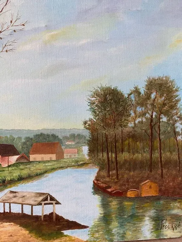 Illustration numéro 3 du produit Paysage naif signe du xxeme siècle