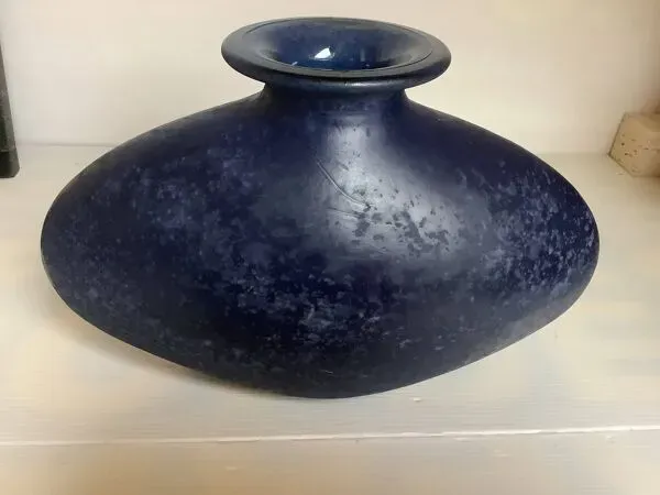 Illustration numéro 3 du produit Grand vase ovoïde Scavo bleu