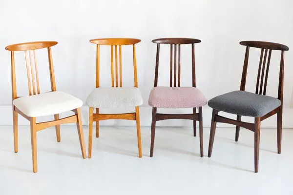Illustration numéro 3 du produit Chaise en bouclé gris, conçu par m. zielinski, europe, années 1960