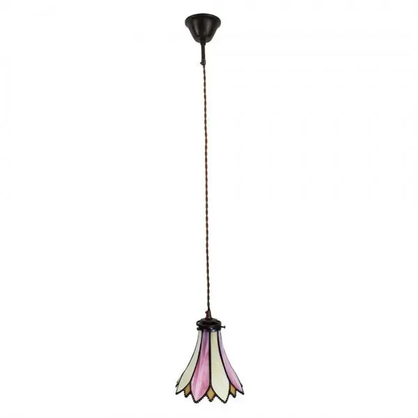 Illustration numéro 3 du produit Lampe à suspension Tiffany Lampe à suspension rose Lily