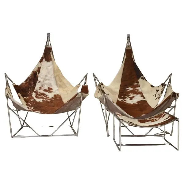 Illustration numéro 3 du produit Chaises longues et hamac de David par Odile Mir, France 1972