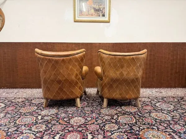 Illustration numéro 3 du produit Ensemble fauteuil aviateur en cuir de mouton