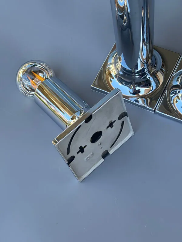 Illustration numéro 3 du produit Plafonniers Space Age en chrome par Rolf Krüger pour Staff Leuchten, A