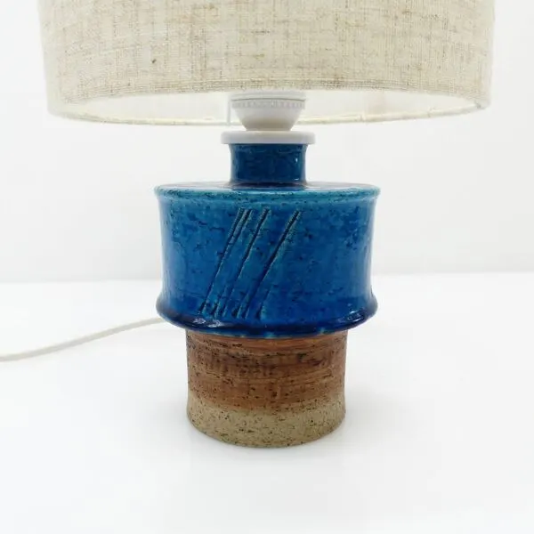 Illustration numéro 3 du produit Lampe de table en grès bleu par Inger Persson pour Rörstrand, Suède, années