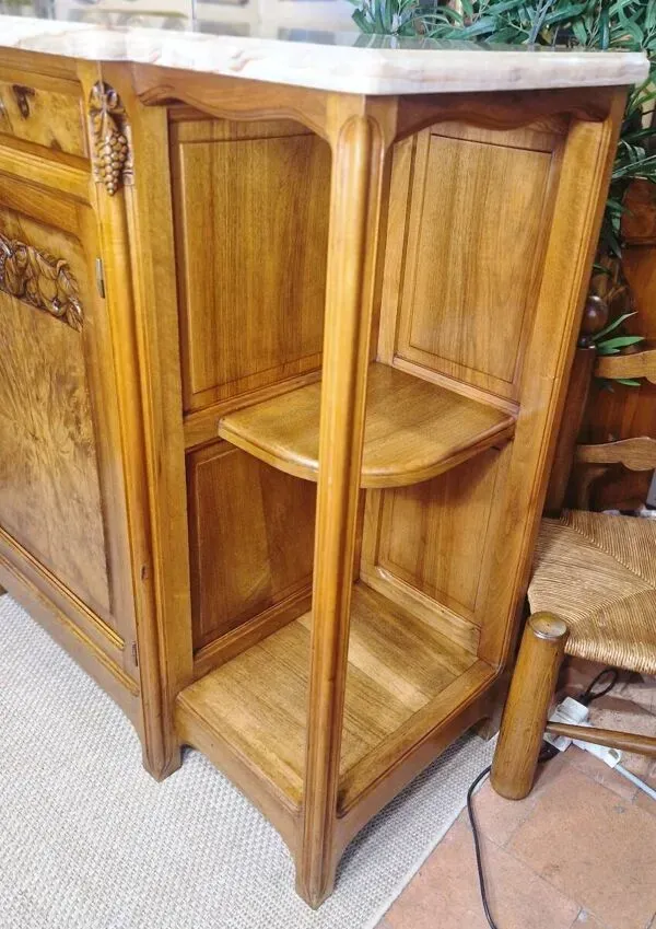 Illustration numéro 3 du produit Buffet époque fin Art Nouveau École de Nancy en noyer Gauthier Poinsignon (non signé)