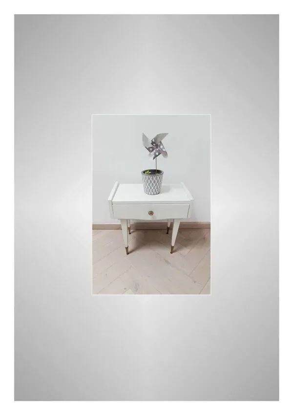 Illustration numéro 3 du produit Chevet vintage à pied compas