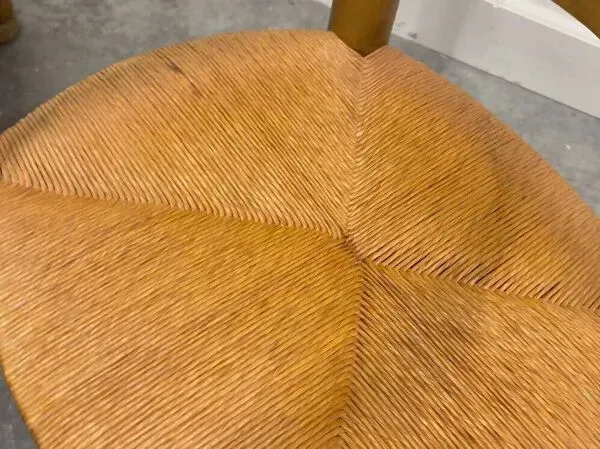 Illustration numéro 3 du produit Paire de fauteuils bas en rotin Charles Dudouyt, années 1940.