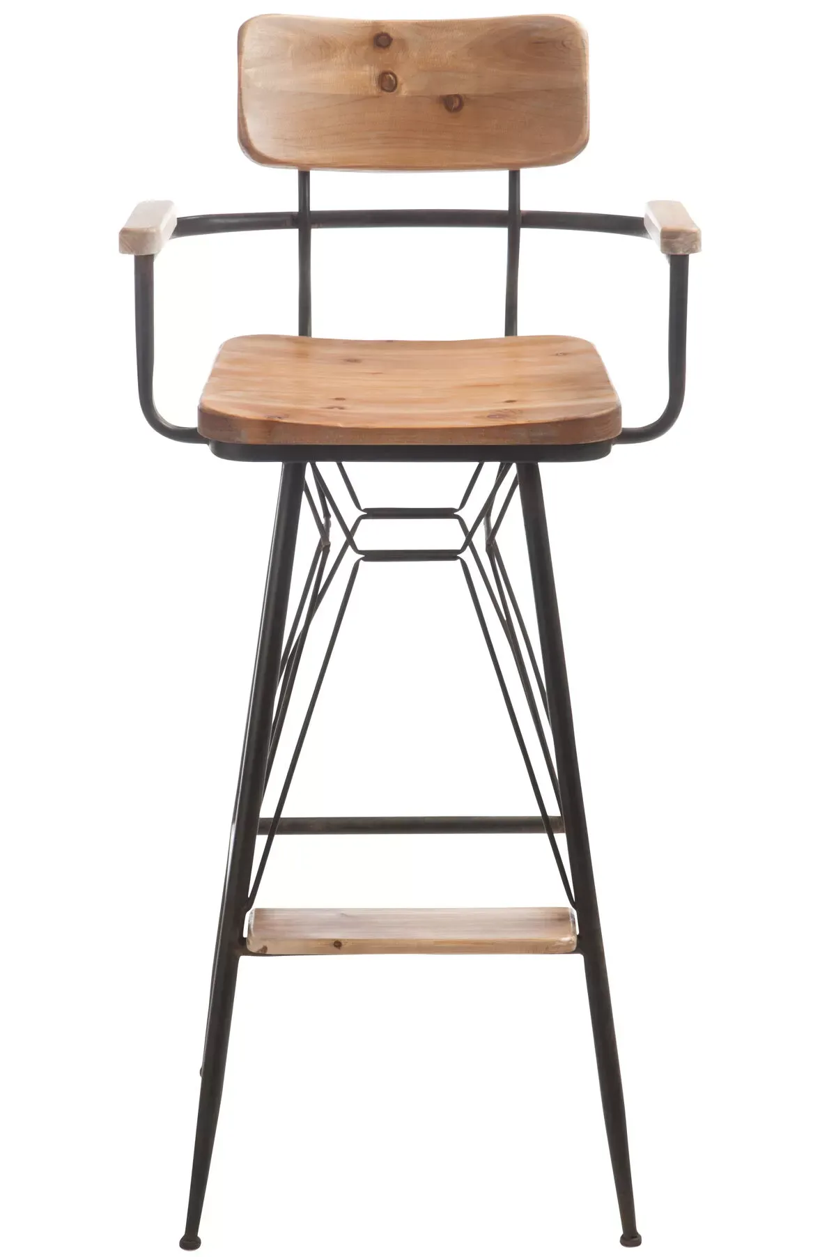 Illustration numéro 3 du produit Tabouret de bar en fer et bois
