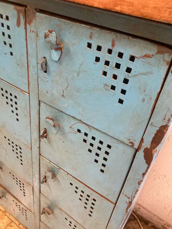 Illustration numéro 3 du produit Meuble d’atelier 20 cassiers bleu