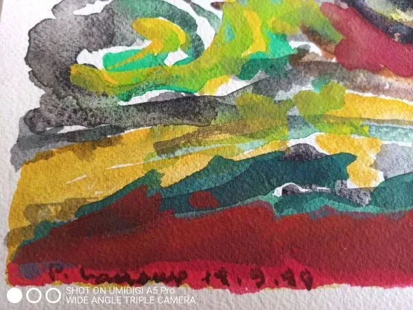 Illustration numéro 3 du produit Pierre Lacroux (1909- 1993) Gouache sur papier, 1989