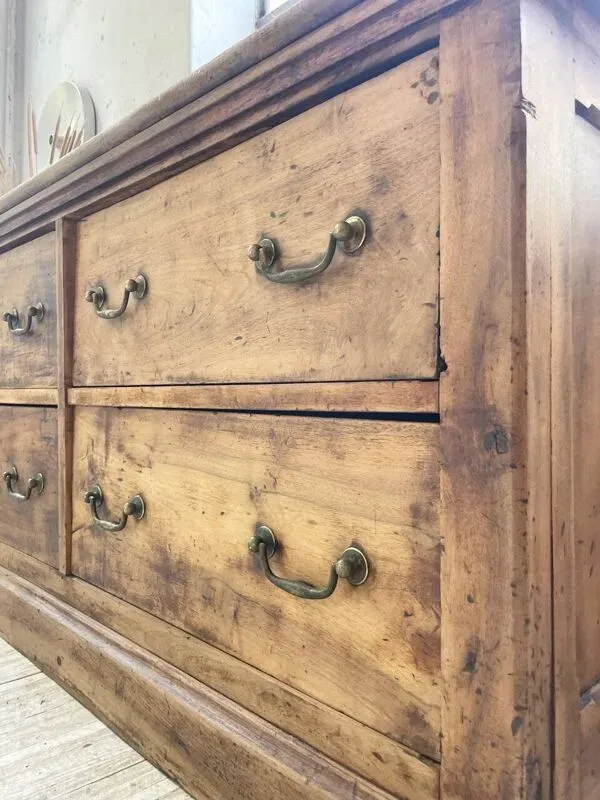 Illustration numéro 3 du produit Meuble de métier de soyeux noyer XXL années 50