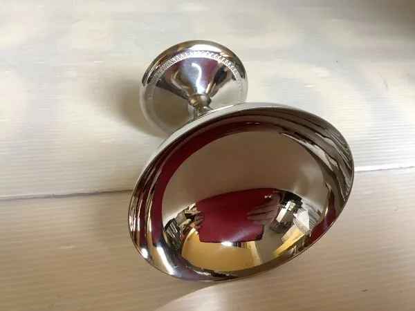 Illustration numéro 3 du produit 6 coupes à pied avec frise argenté en métal à glace