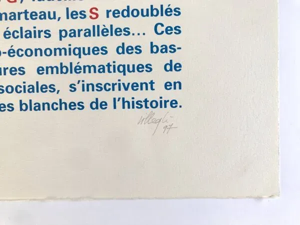 Illustration numéro 3 du produit Sérigraphie originale signée au crayon, Jacques Villegle, Sator, 1997