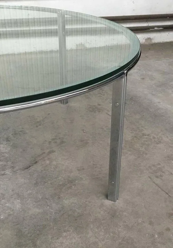 Illustration numéro 3 du produit Table basse en chrome et verre de style Space Age du milieu du siècle, 1960s