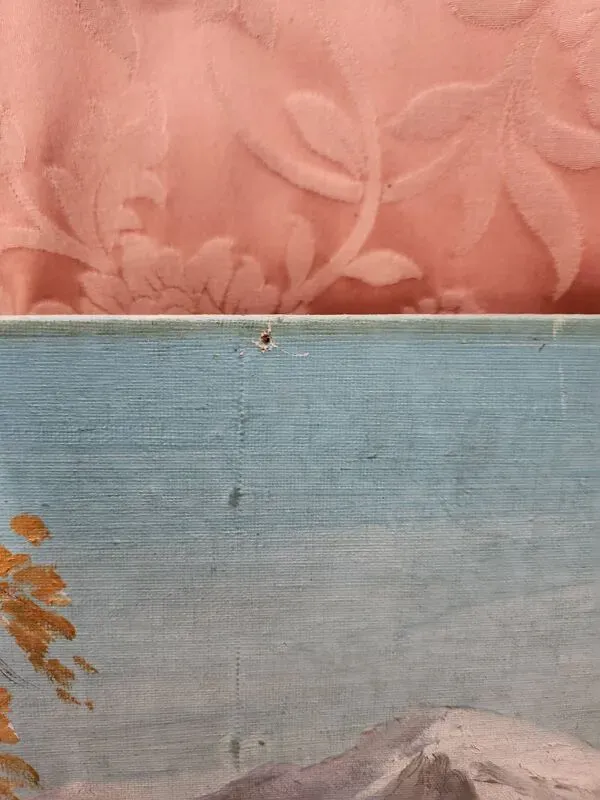 Illustration numéro 3 du produit Huile sur carton entoilé, Paysage de montagne, École Française milieu XXe