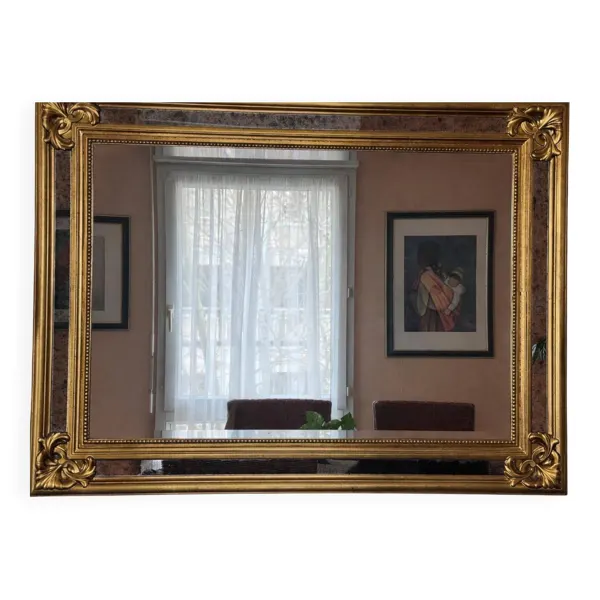 Illustration numéro 3 du produit Grand miroir d’exception à parcloses Deknudt – Style Hollywood Regency (198
