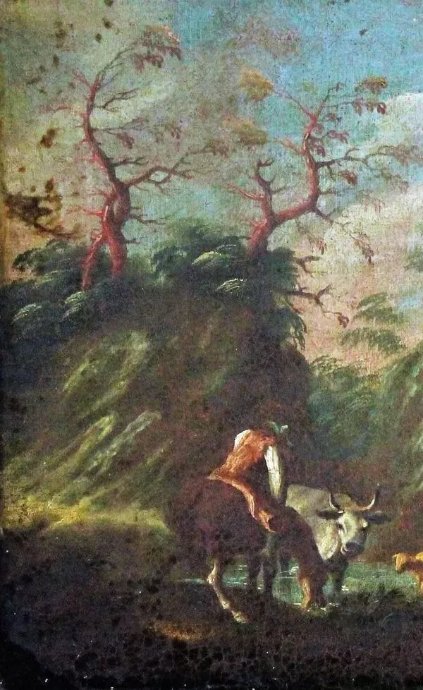 Illustration numéro 3 du produit École flamande, « Paysage de Campagne », huile sur toile, XVIIème siècle