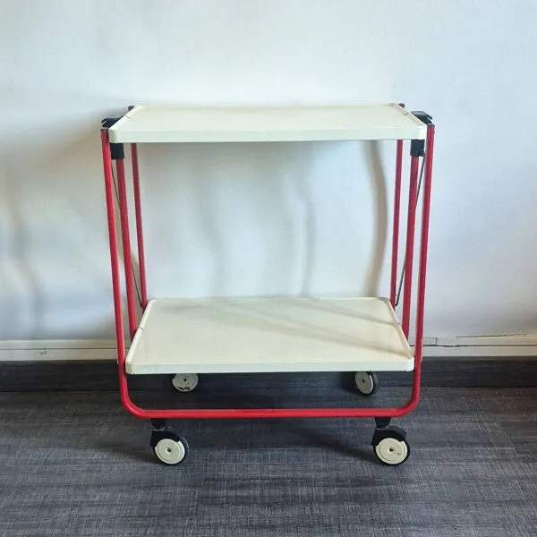 Illustration numéro 3 du produit Desserte plainte design Louis Lucien Lepoix vintage 80s