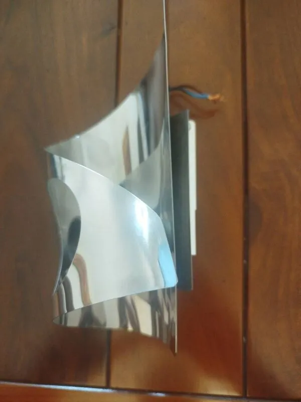 Illustration numéro 3 du produit Applique murale vintage futuriste en tôle chromée space age 70 80